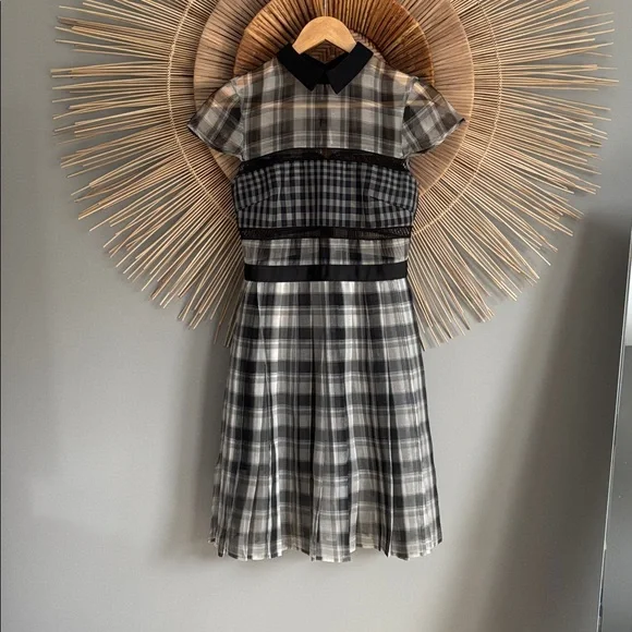Self-portrait plaid minidress size 2 - Picture 2 of 4